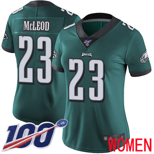 Women Philadelphia Eagles #23 Rodney McLeod Midnight Green Team Color Vapor Untouchable NFL Jersey 1->women nfl jersey->Women Jersey
